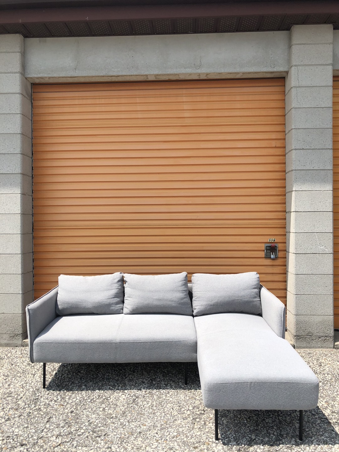 (Delivery Available) High Quality Light Grey Sectional Sofa