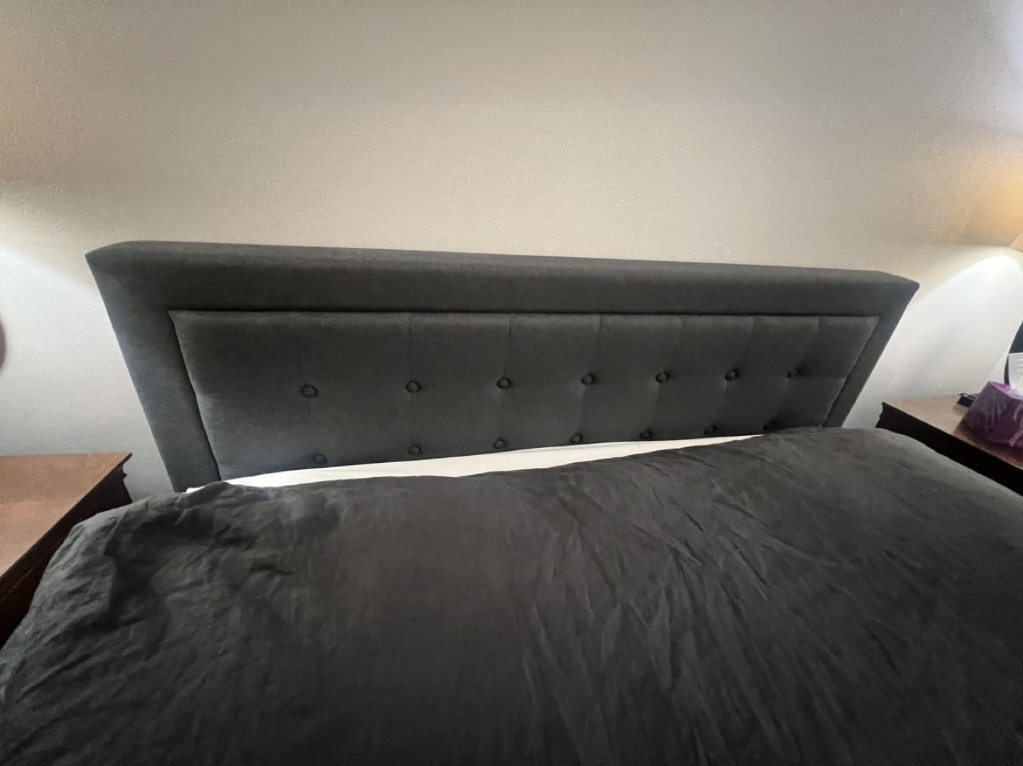 Queen bed frame and headboard (mattress not included) - photo 2