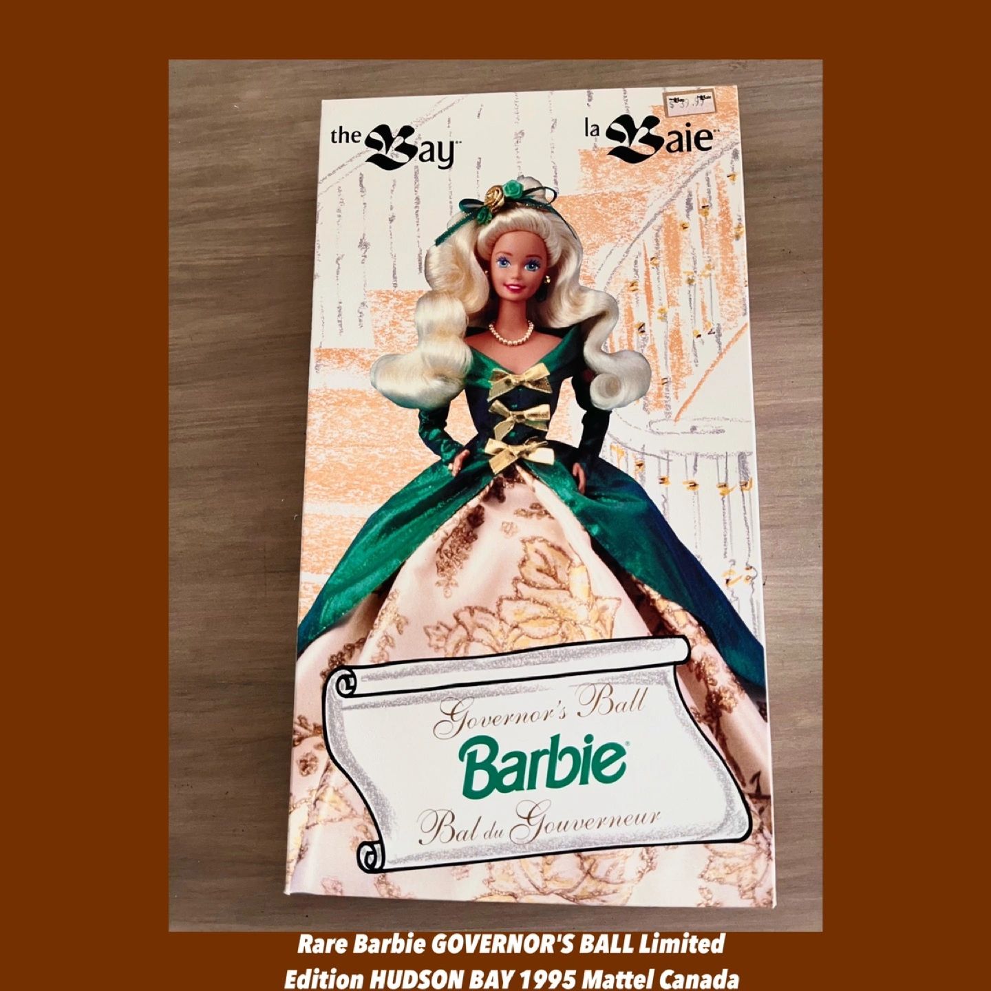 Barbie GOVERNOR'S BALL Limited Edition HUDSON BAY 1995 Karrot