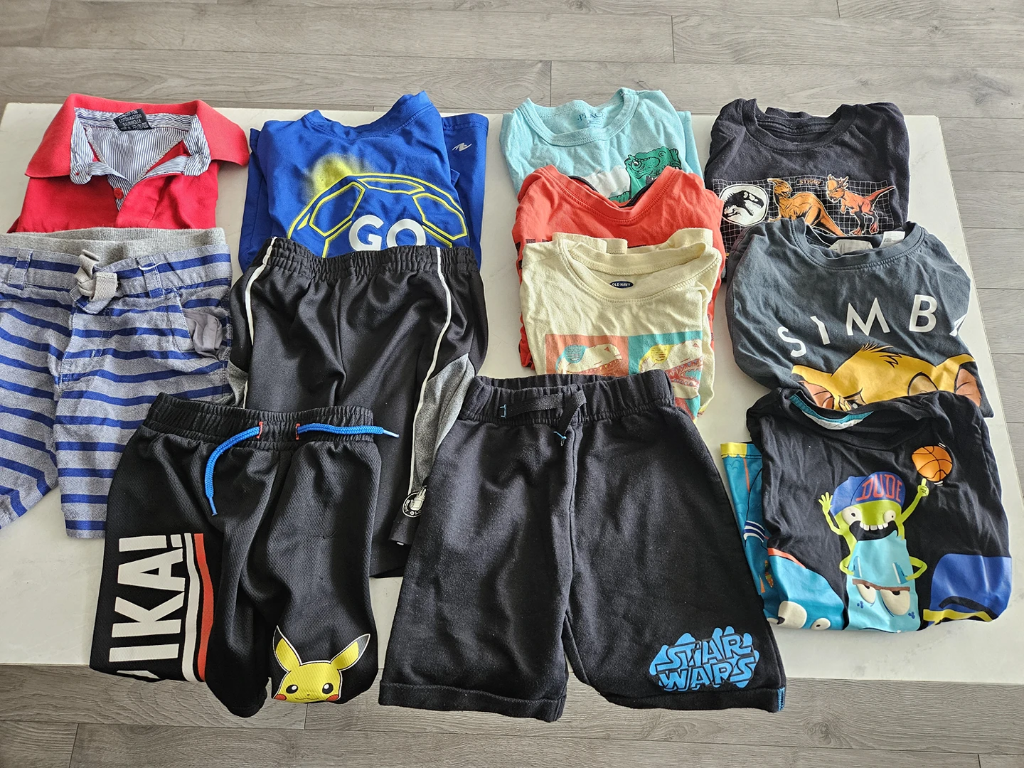 shirts and shorts