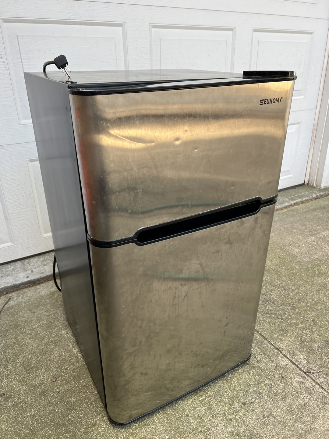EUHOMY Mini Fridge with Freezer 3.2 Cu.Ft