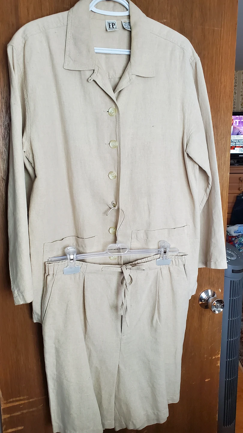Linen Jacket and short set image indicator(7)