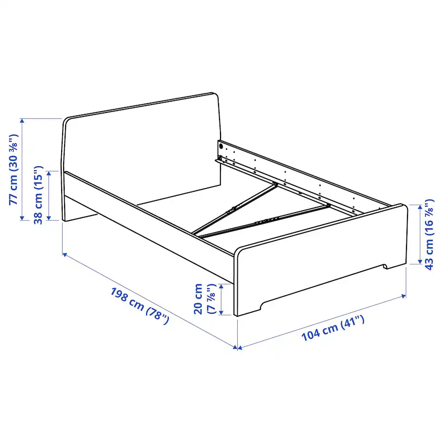 IKEA Twin bed frame - 1 year use