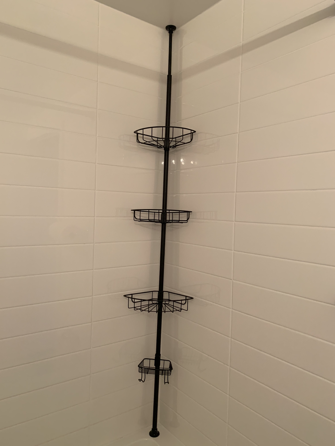 Corner wall shelf unit, stainless steel black - photo 2