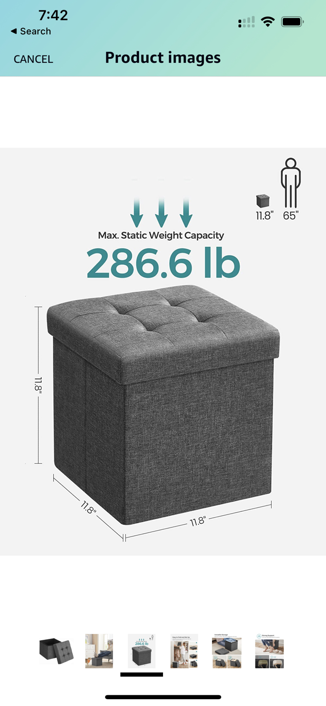 Ottoman foldable (brand new)
