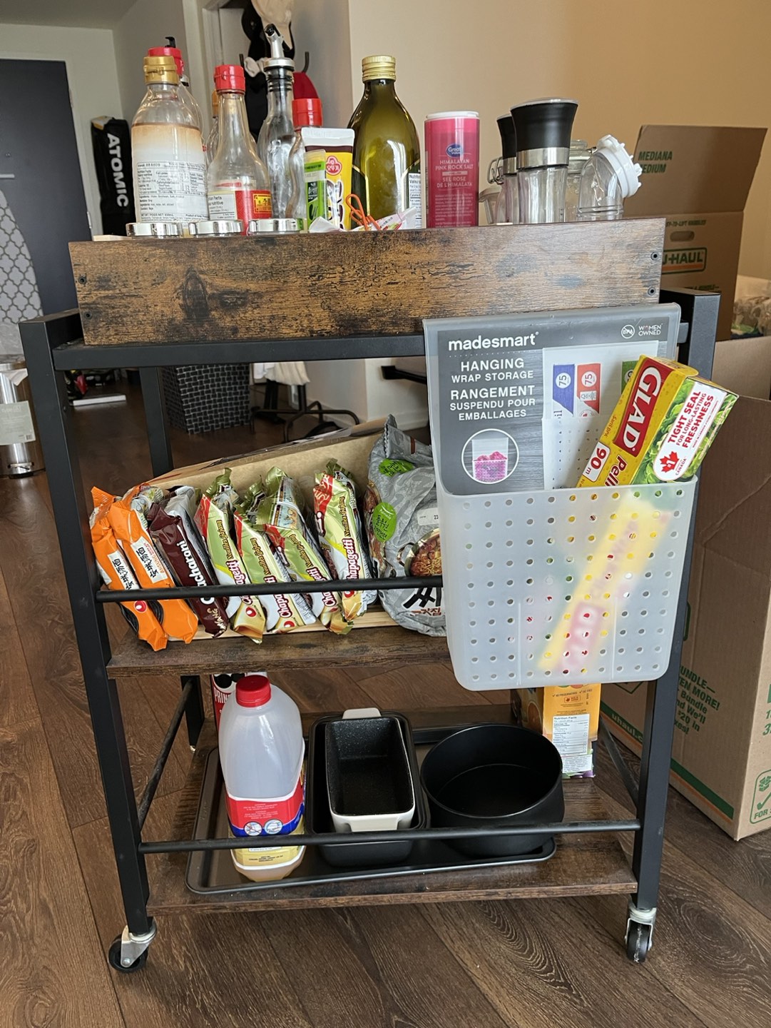 Bar cart, kitten serving cart