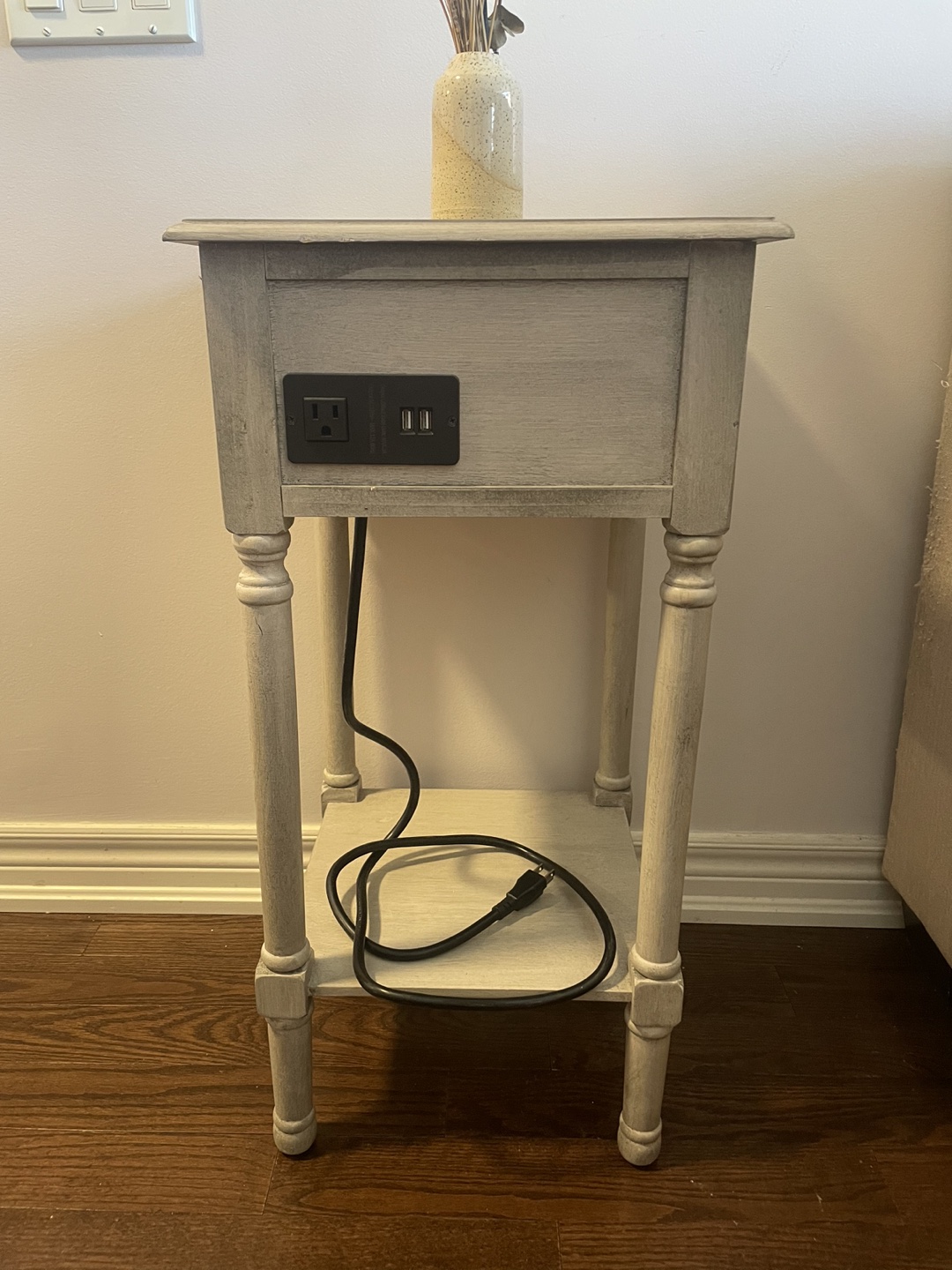 Side table w/ charging ports - photo 2