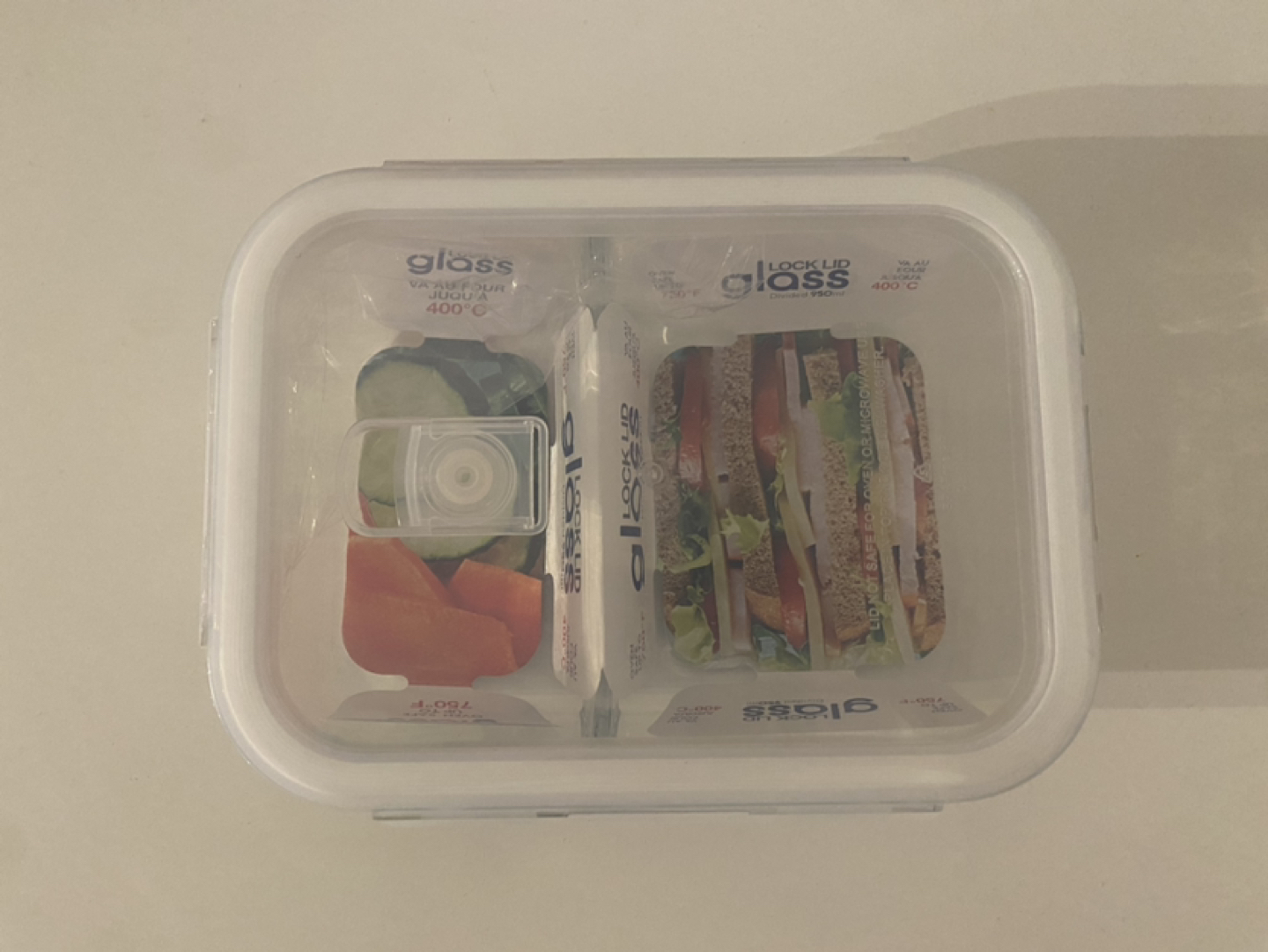Lock lid glass container
