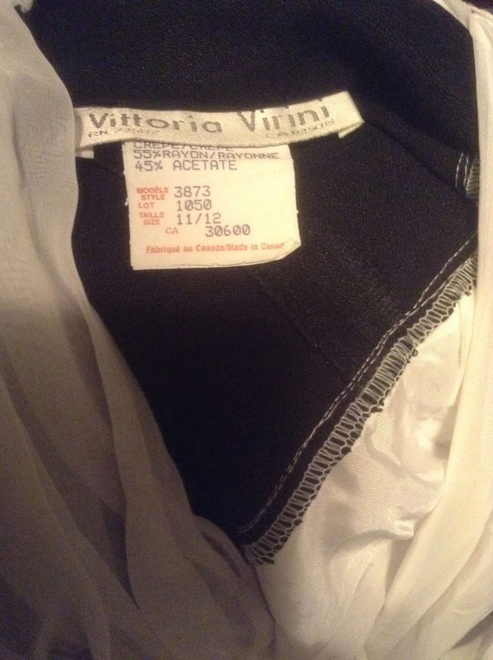 Vittoria Virini White and black sleeveless dress image indicator(4)