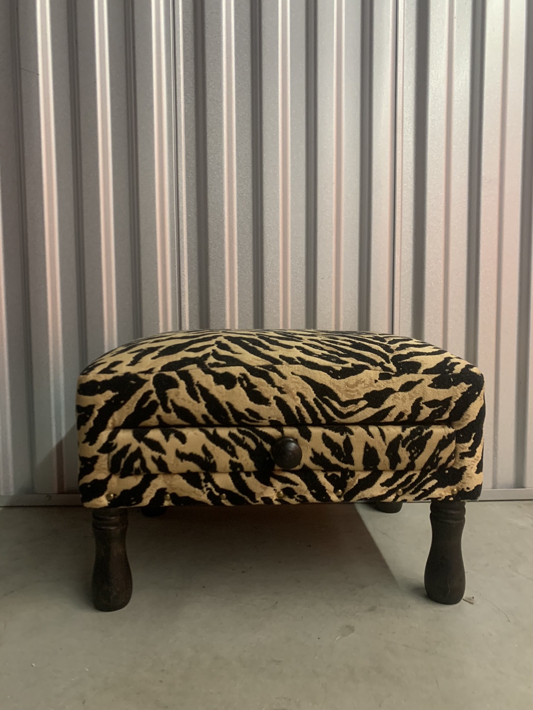 Footstool with little drawer