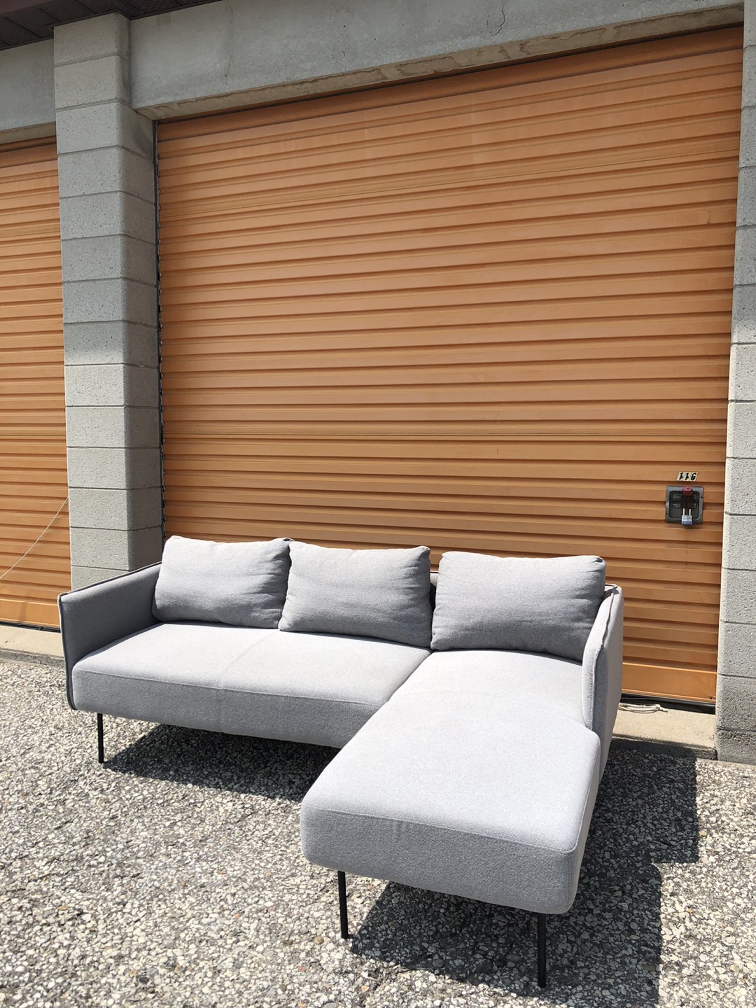 (Delivery Available) High Quality Light Grey Sectional Sofa - photo 2