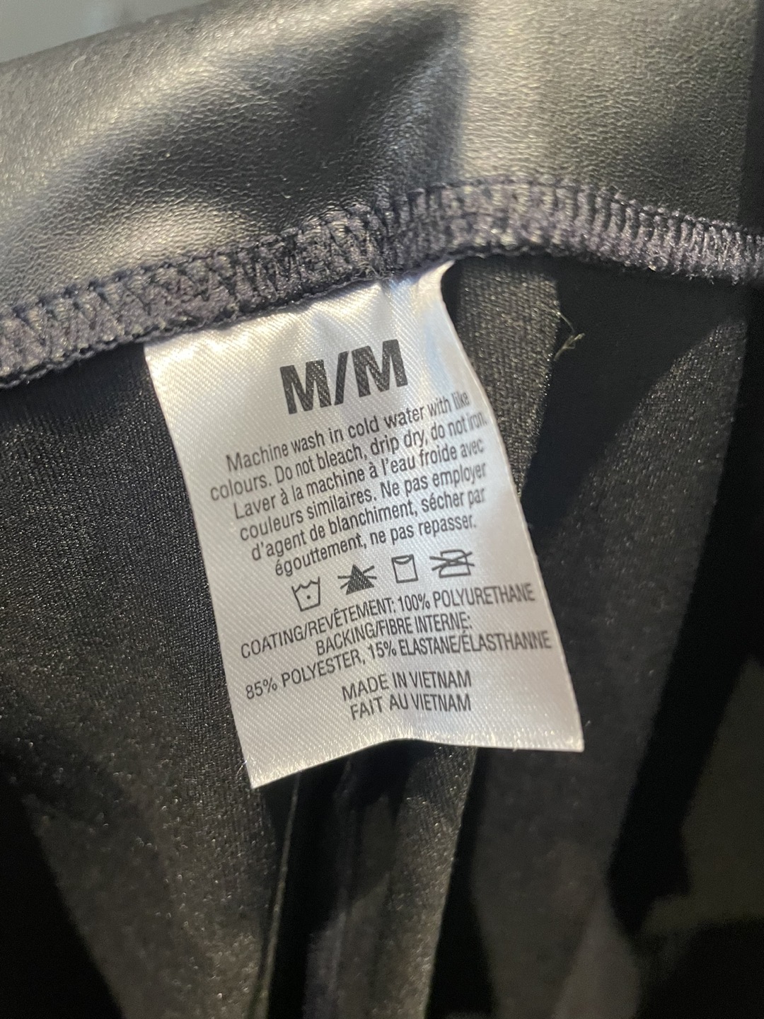 Black faux leather jeans image indicator(4)