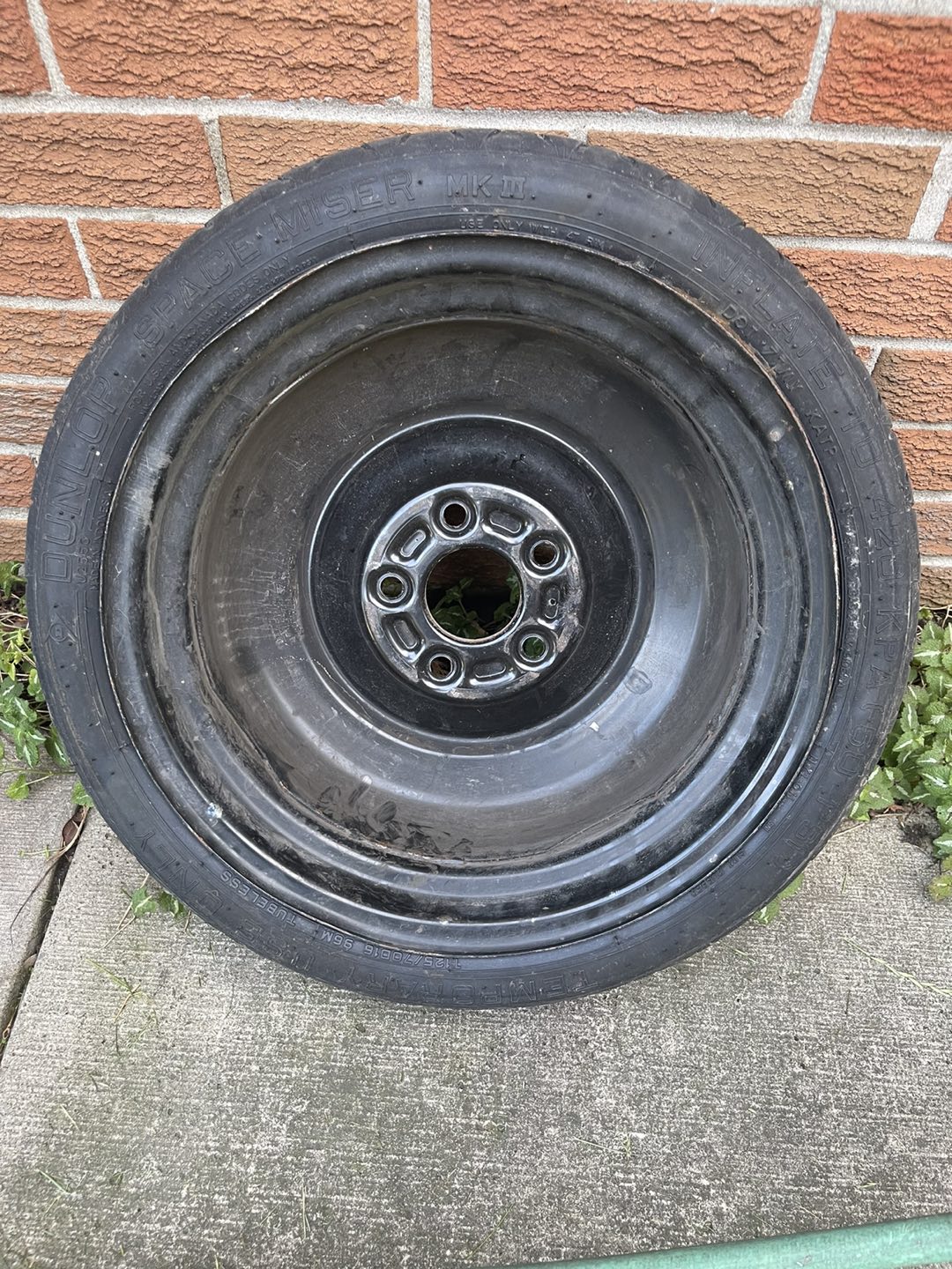 #freecycle temporary spare donut tire T125/70D/16 5x120mm thumbnail