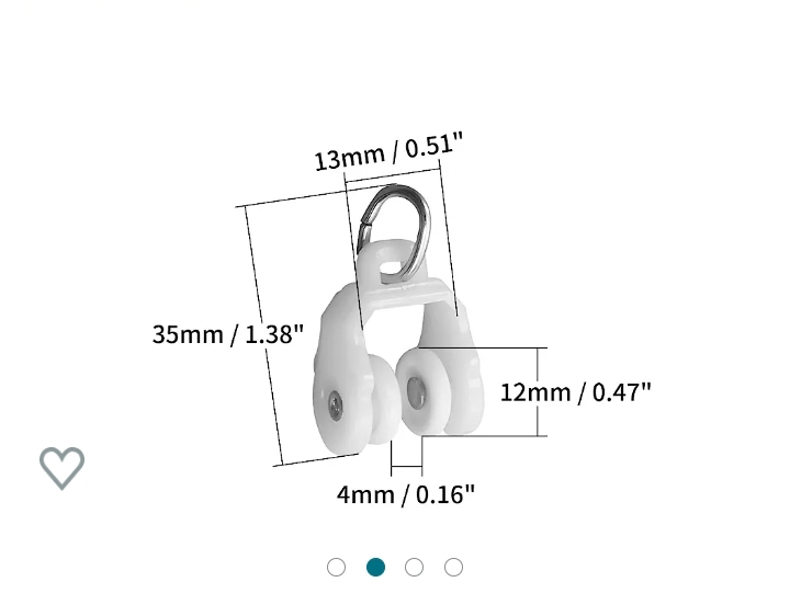 New 50 pcs curtain track rollers image indicator(2)