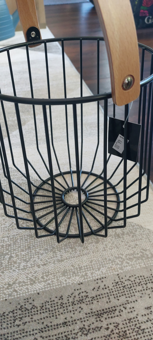 Pretty black wire baskets ($30 for both) - photo 3