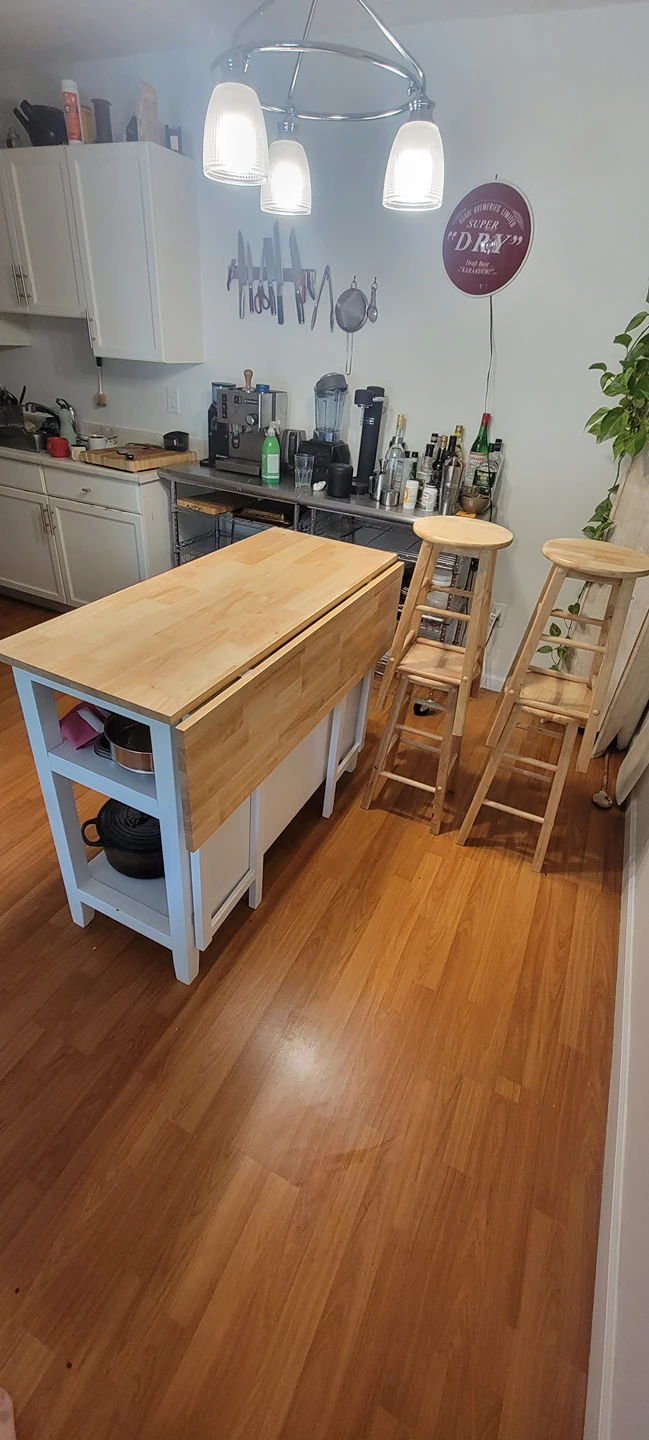 extendable kitchen Island with 4 stools - photo 3