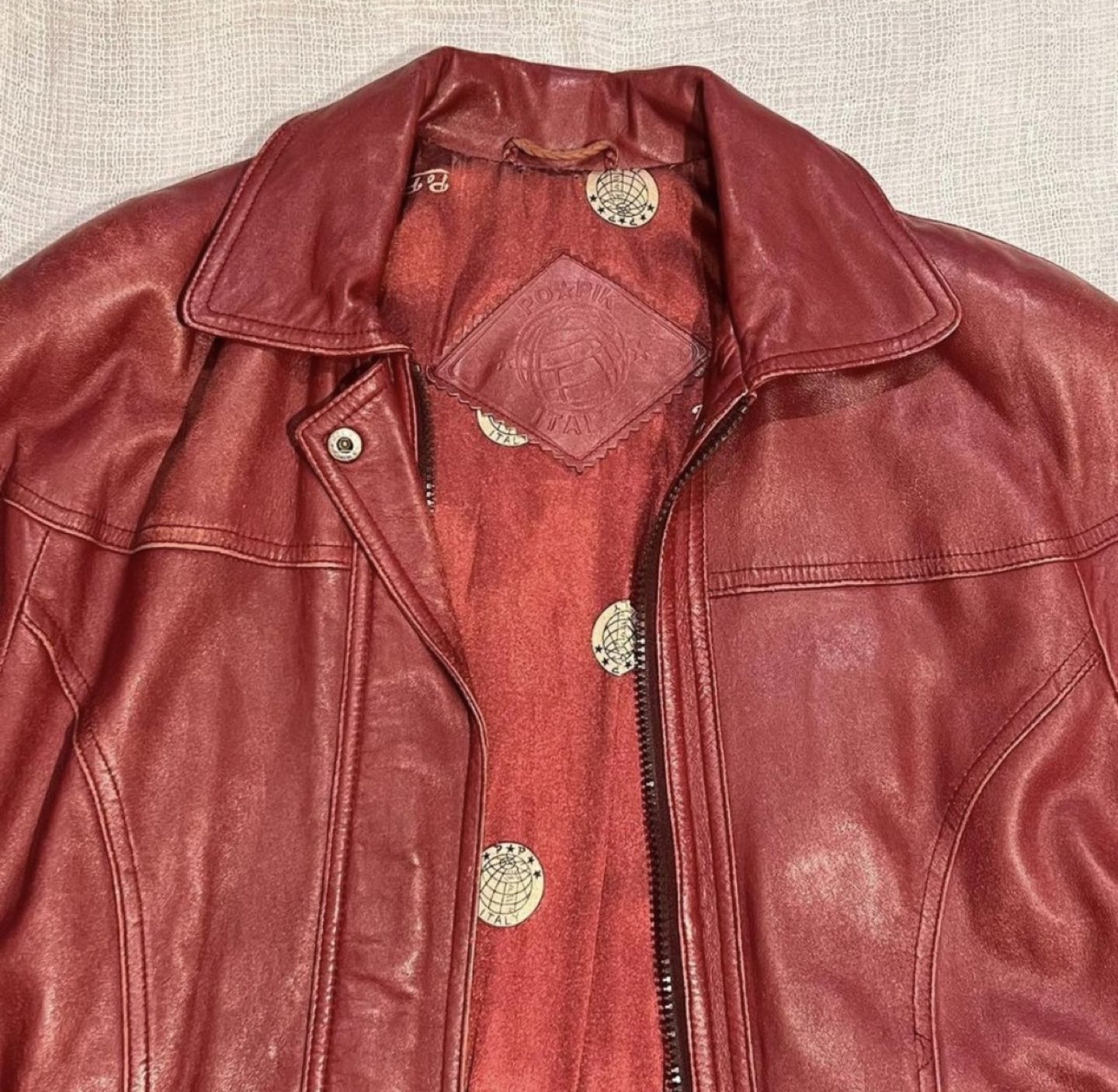 💞Retro Rosy Leather Jacket - photo 3