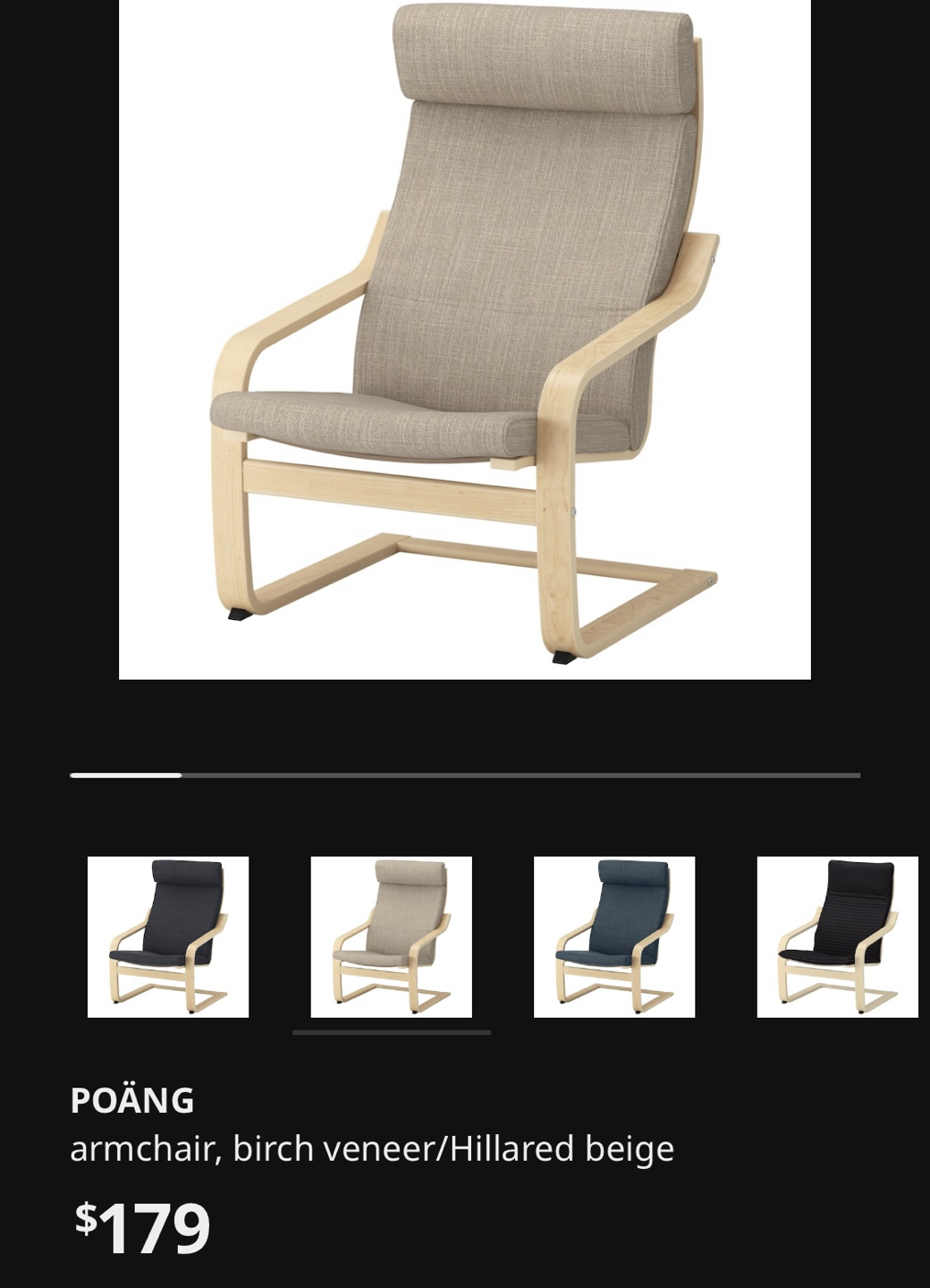 IKEA TWO POANG CHAIRS WITHOUT CUSHION thumbnail