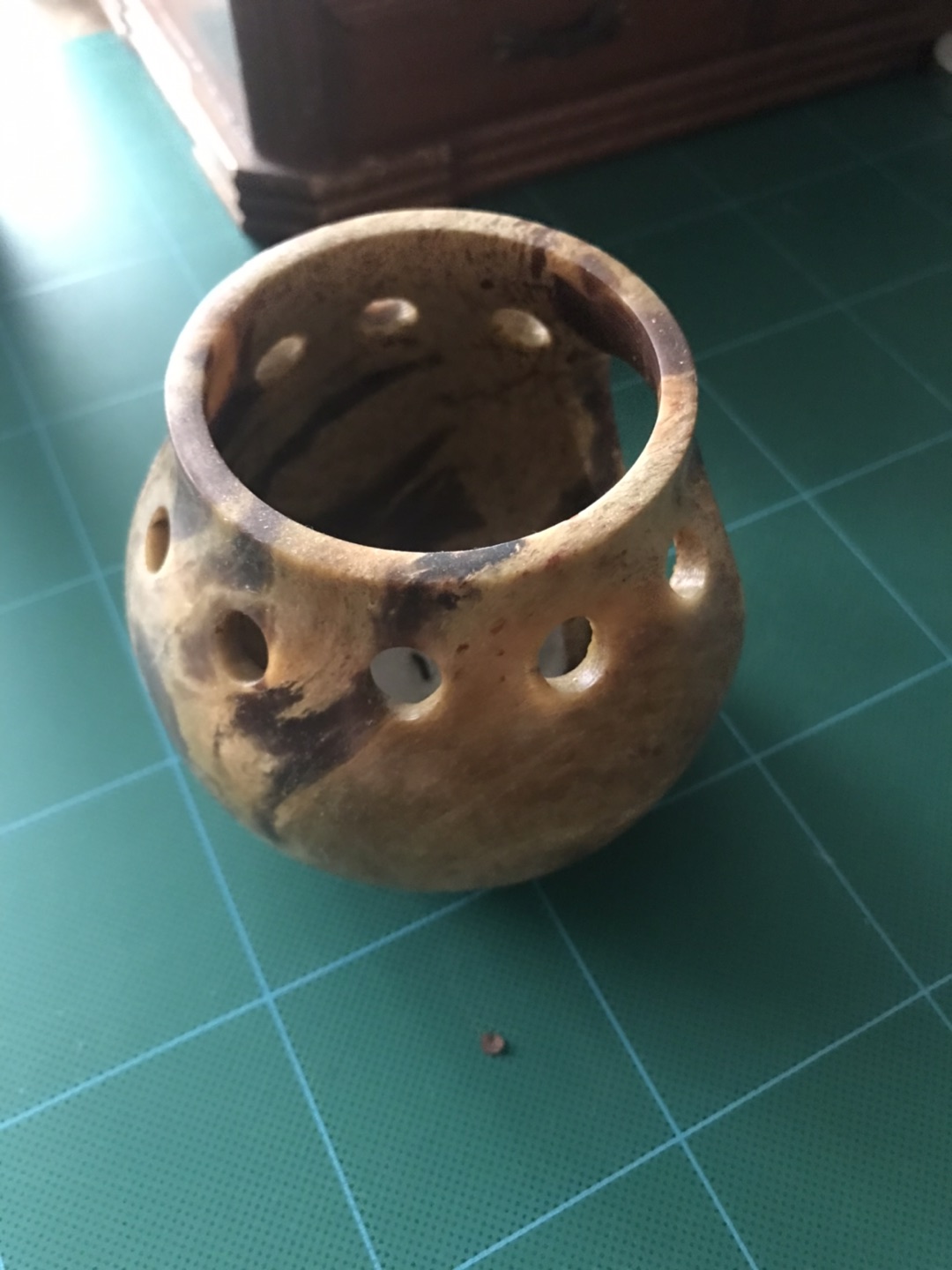 Candle holder stone