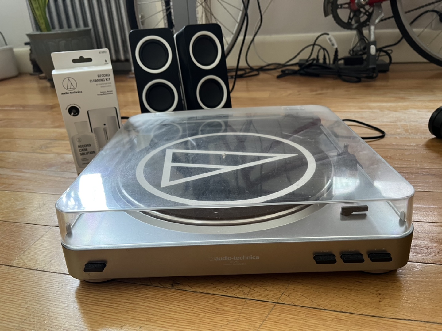 Audio-Technica Record Player - includes speaker & cleaning kit