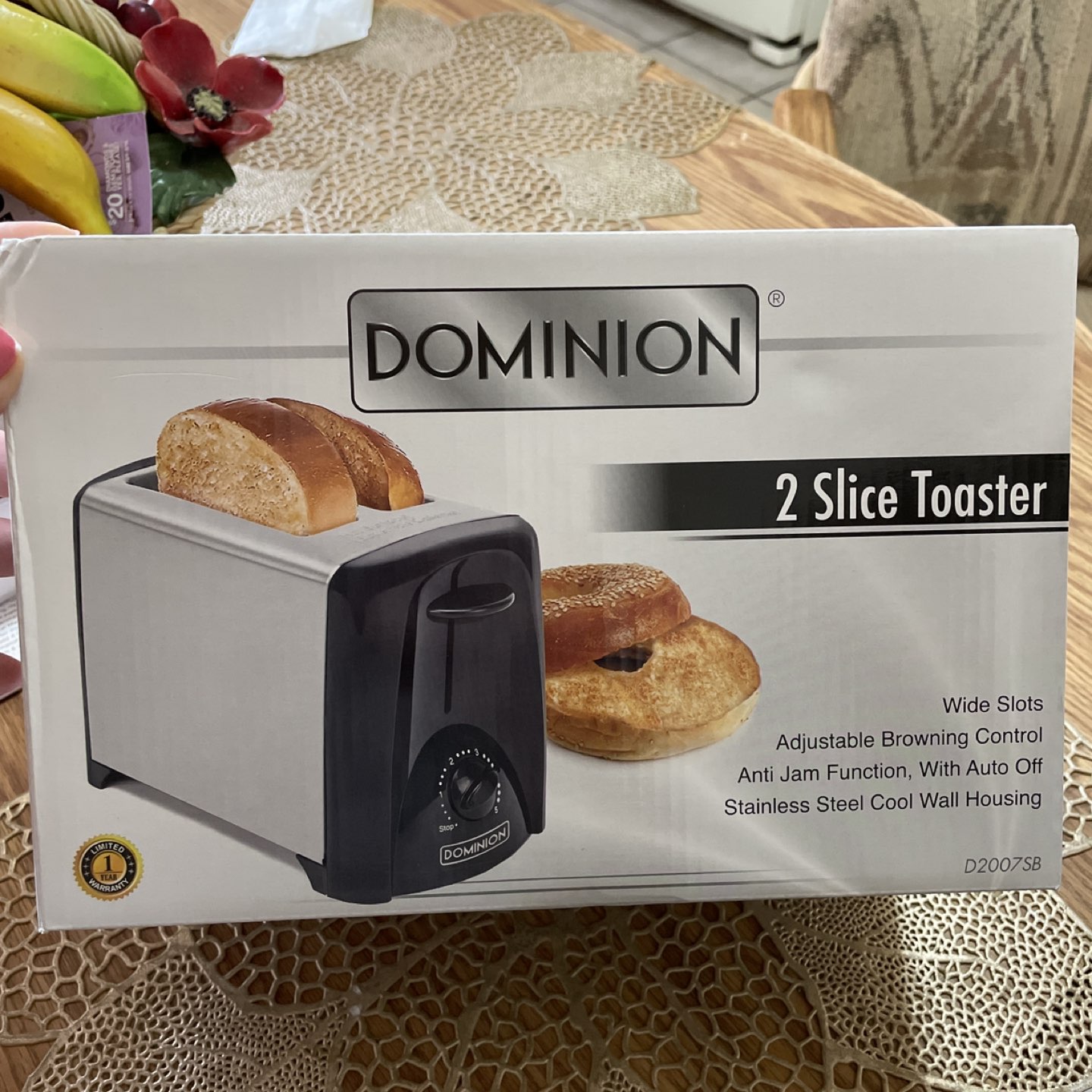 NEW Dominion 2 slice toaster