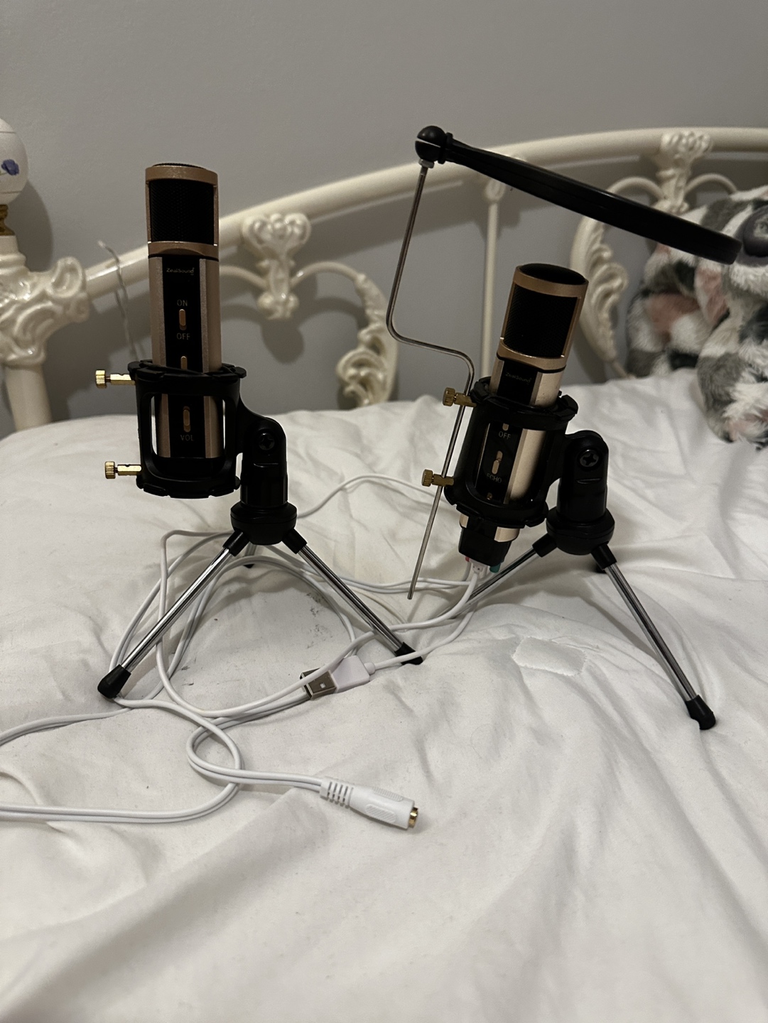 2 Microphones with several accessories thumbnail