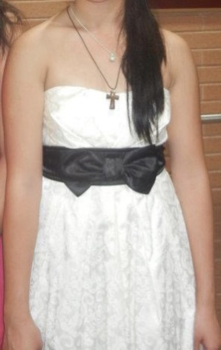 Charlotte Russe Off-White/Cream Bow Front Strapless Dress - photo 4
