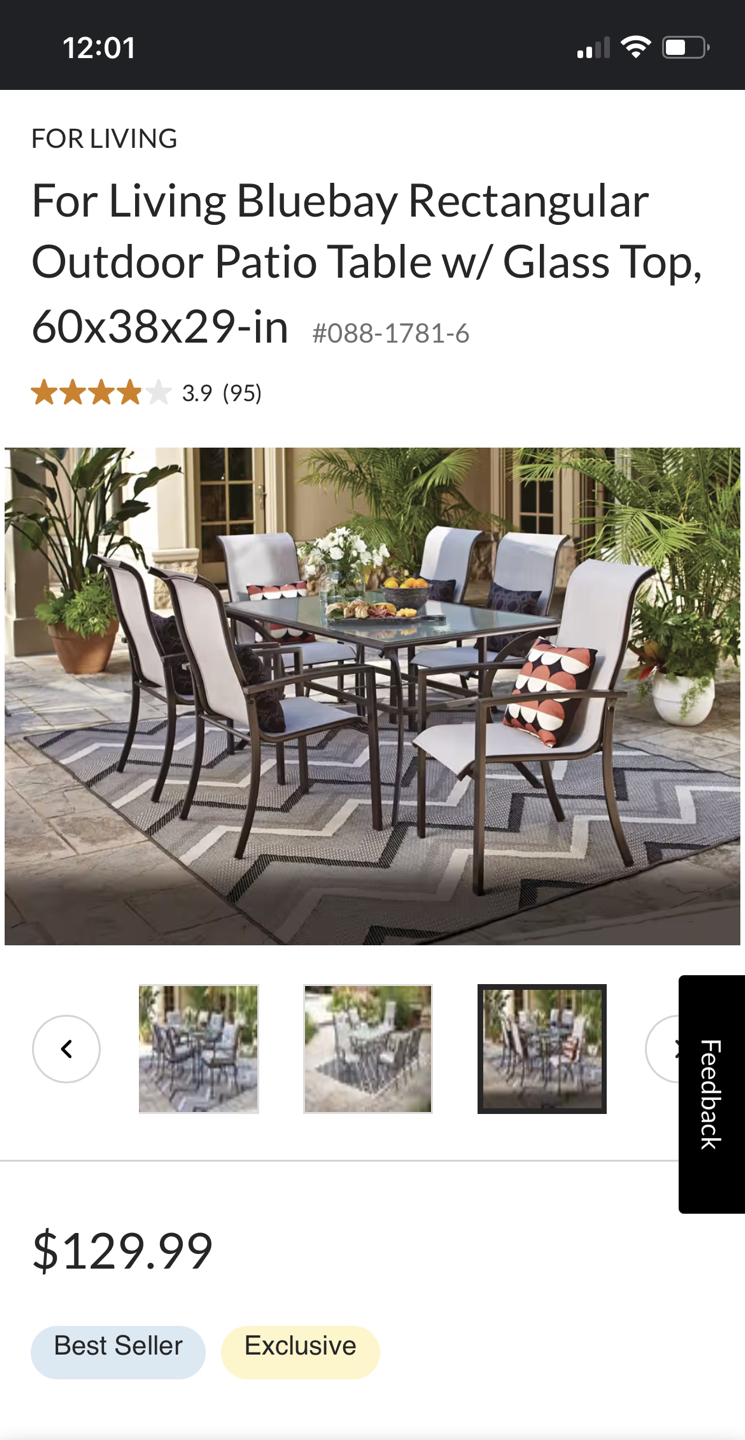 Outdoor Dining Table & 6 Chairs