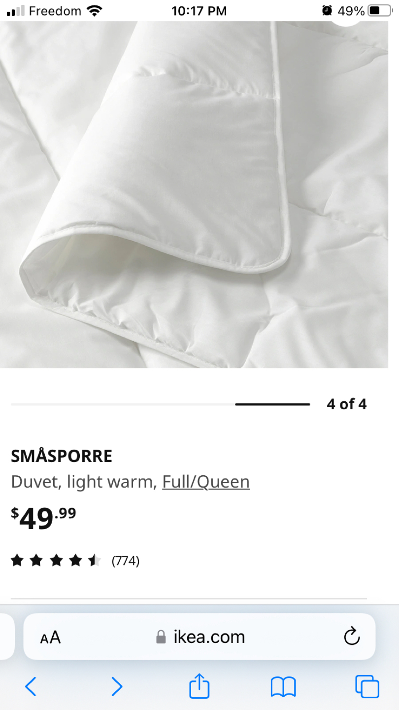 SMÅSPORRE Duvet, light warm, Full/Queen thumbnail