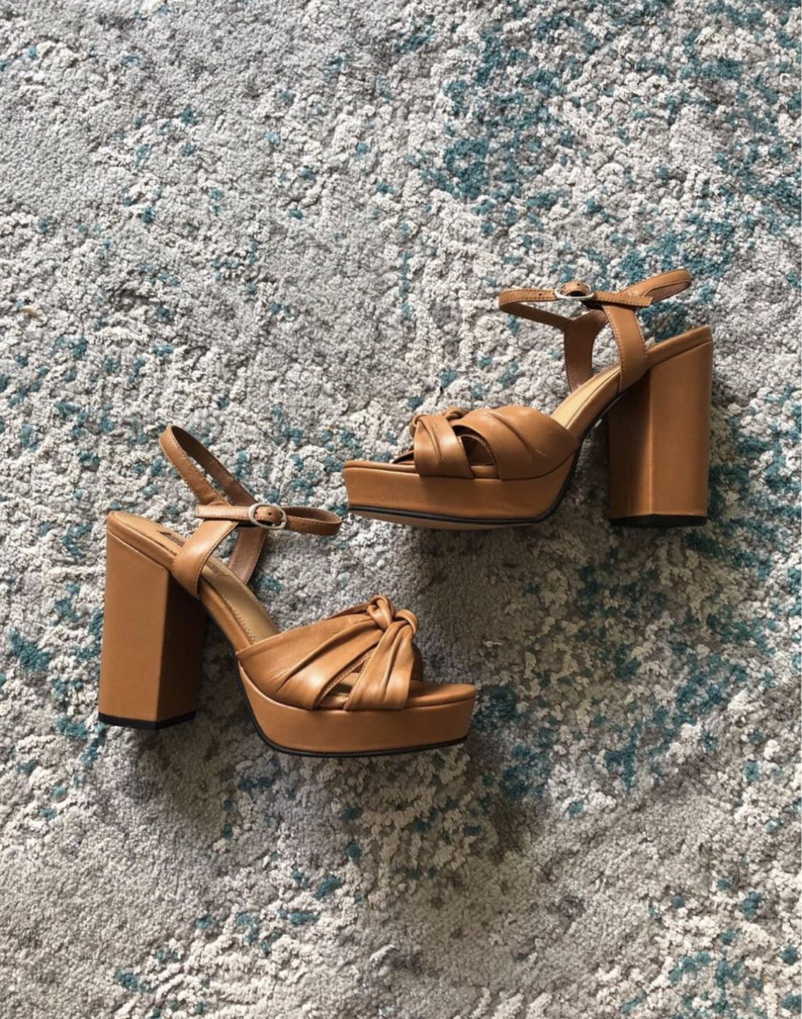 TOPSHOP Tan block heels