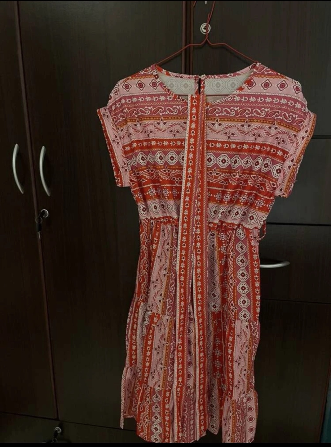 Geo print hem belted Dress - photo 5