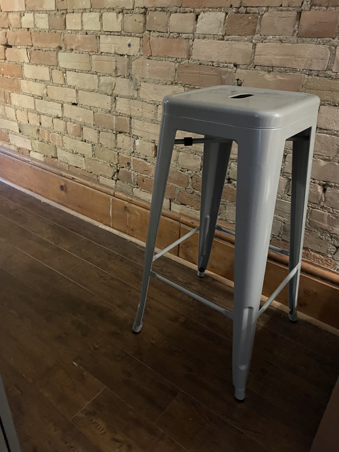 Structube grey metal bar stools - 2