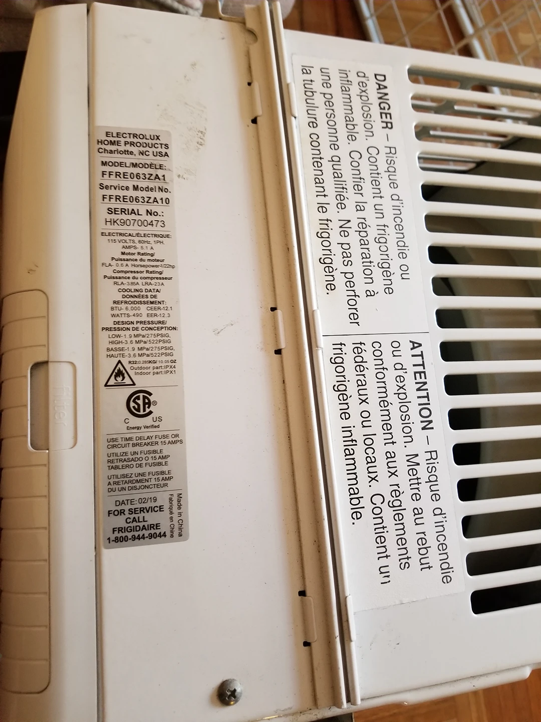 Frigidaire a/c - photo 3