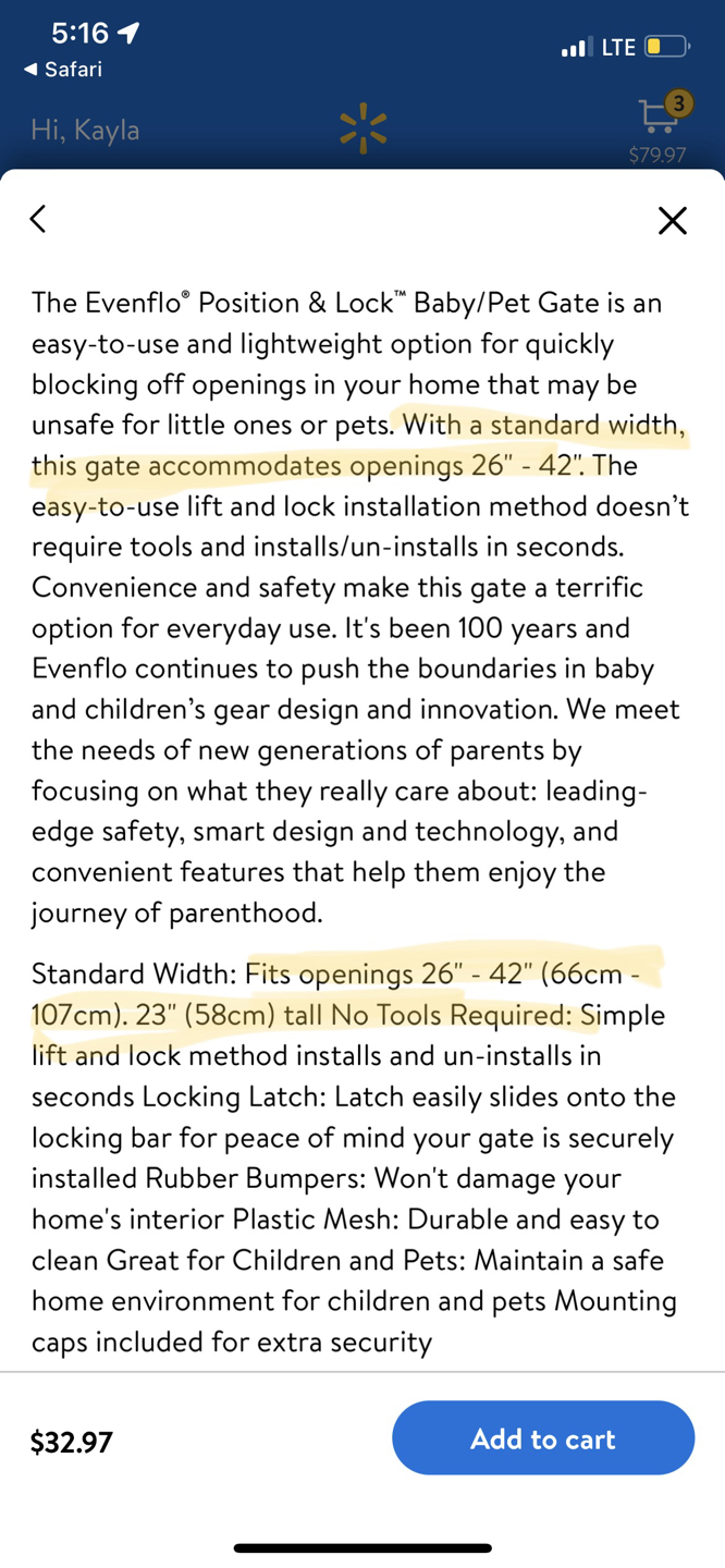 Evenflo baby/pet safety gate - photo 3