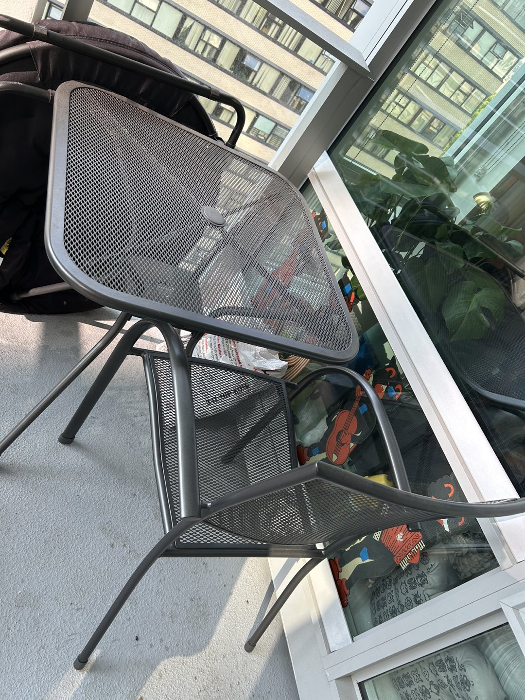 Outdoor metal table and 1 chair - photo 3