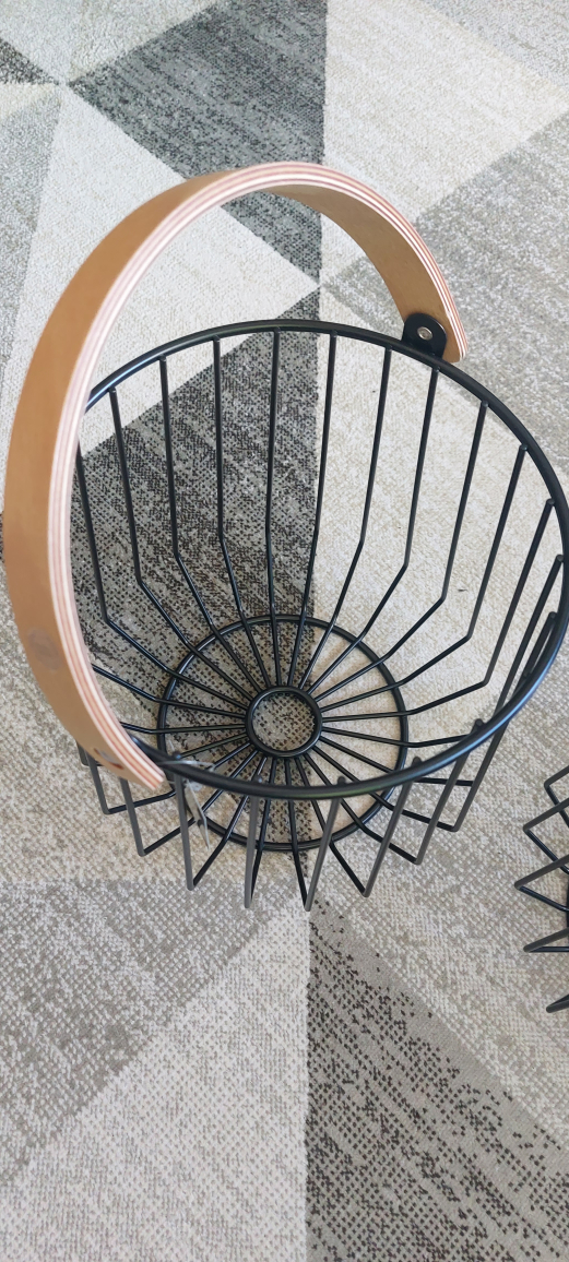 Pretty black wire baskets ($30 for both) - photo 2