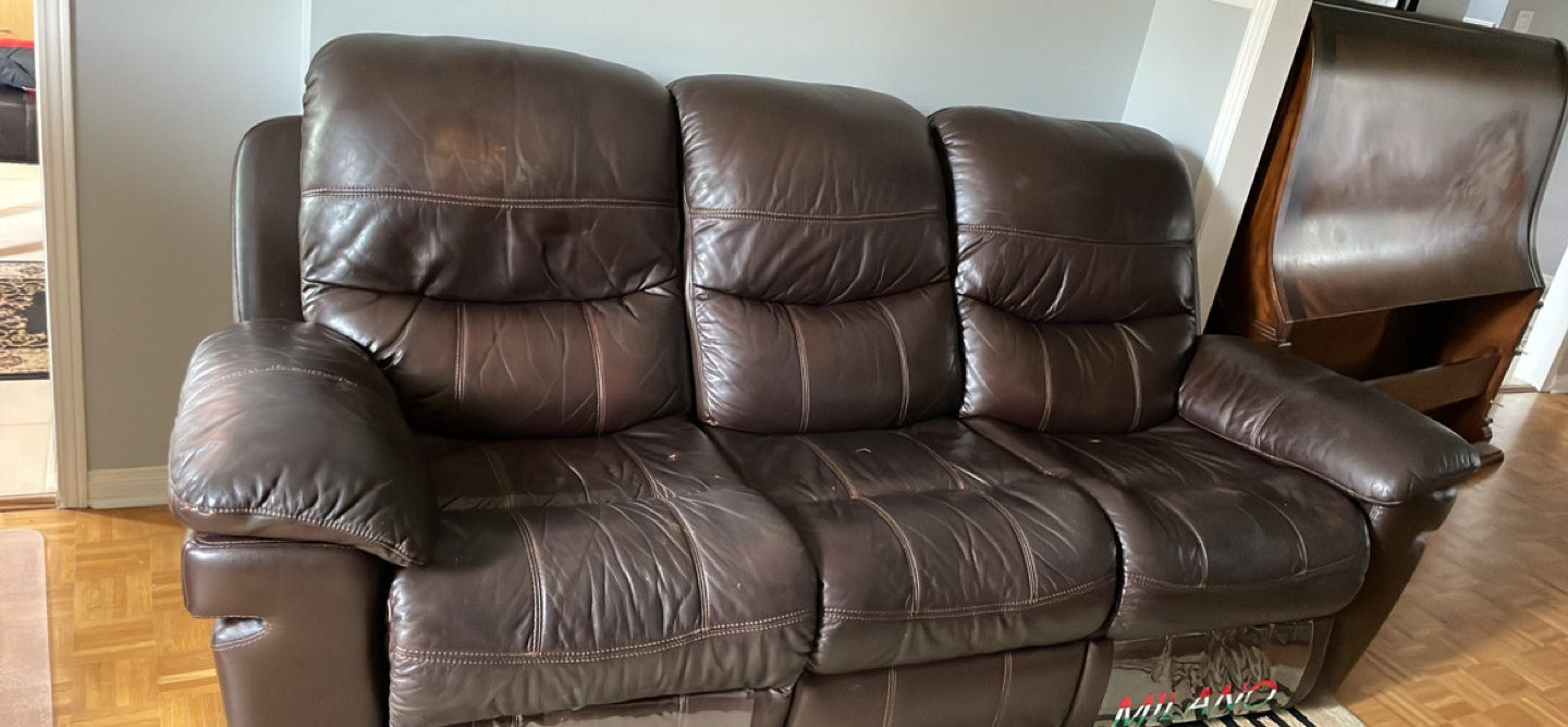 Reclining Sofa - Brown