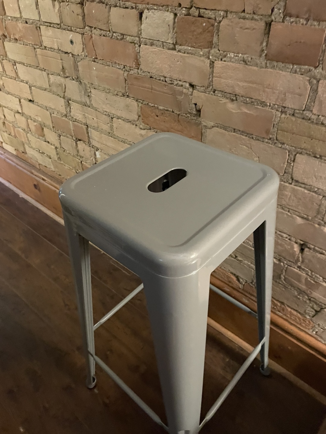 Structube grey metal bar stools - 2 - photo 2