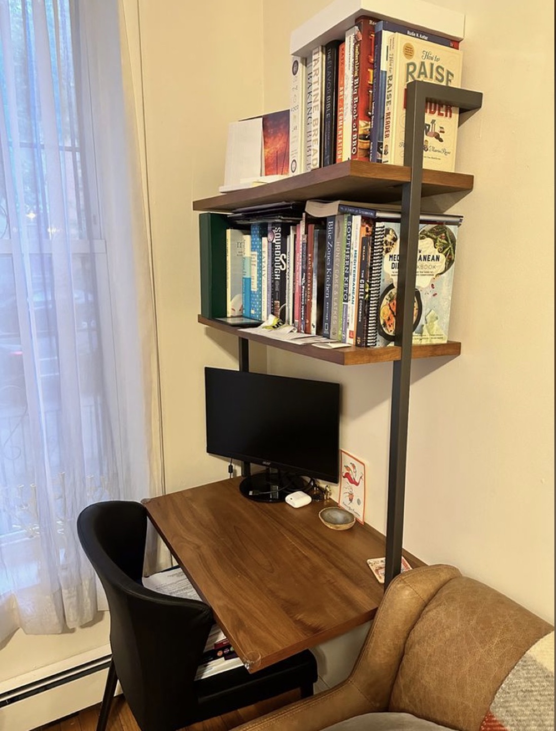 West Elm Ladder Shelf Desk - photo 2