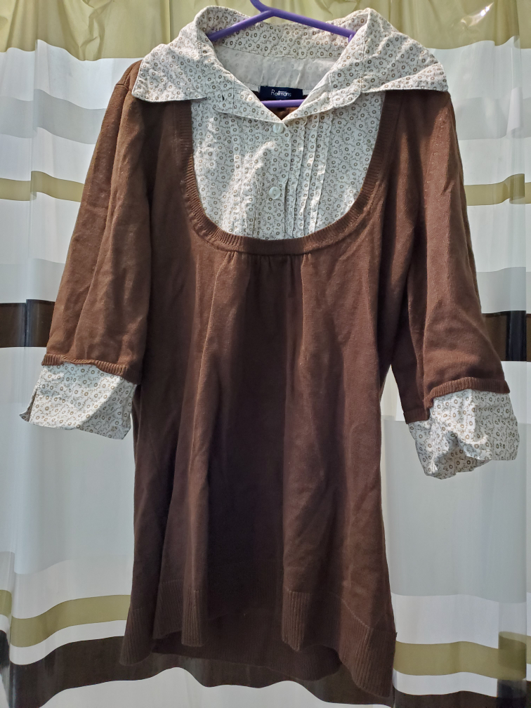 Assorted set of 6 faux collar sweater shirts image indicator(2)