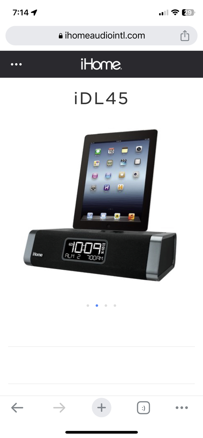 iHome Speaker Alarm Radio Charging Dock. image indicator(2)