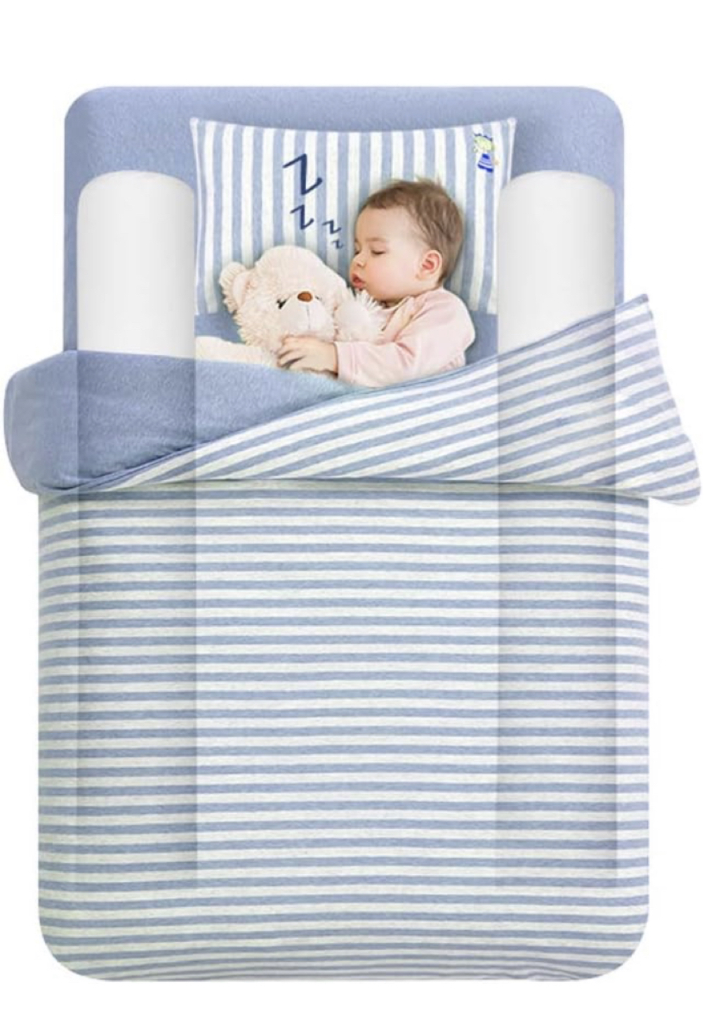 Tebery 2 Pack Toddler Bed Rail Bumpers Pillow Pads