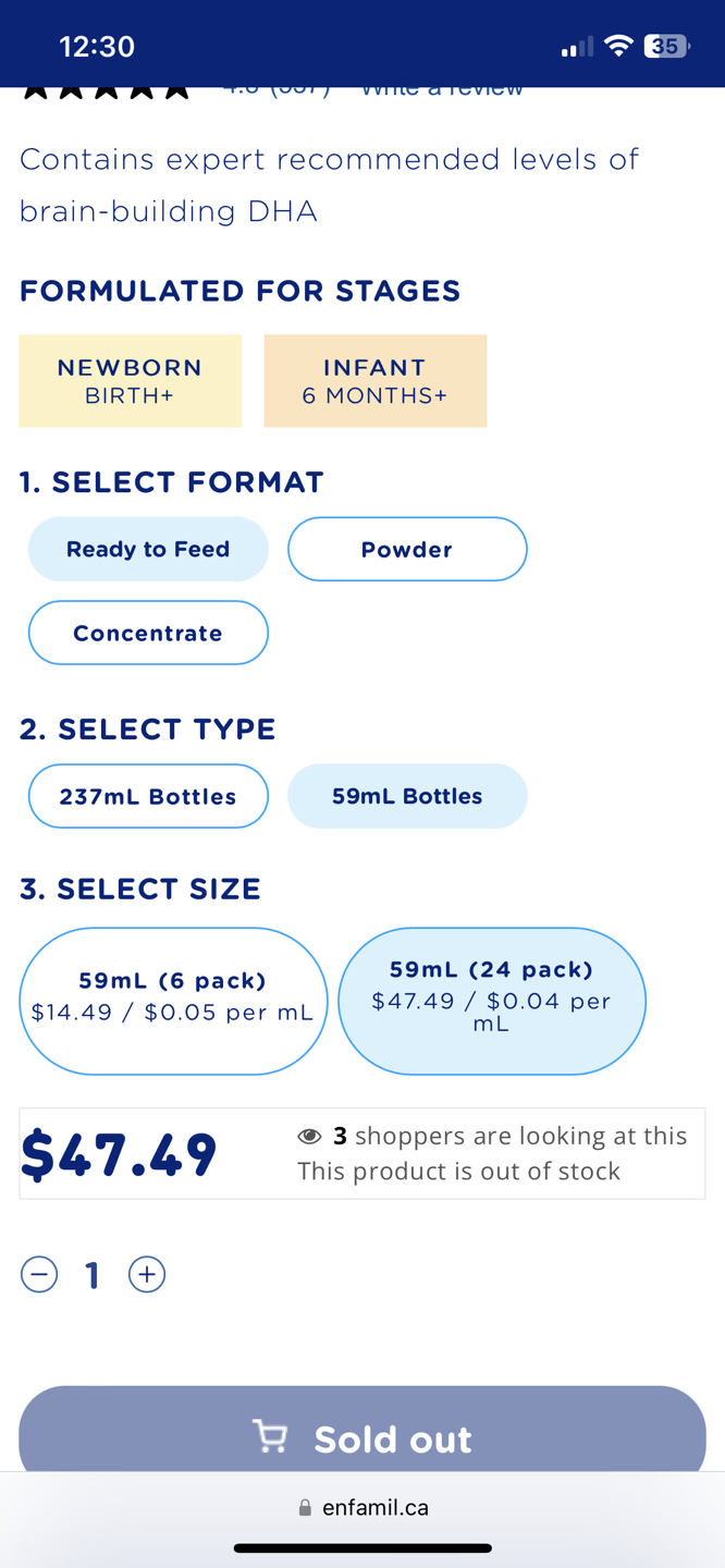 Enfamil a+ 59ml x 24pack - photo 2