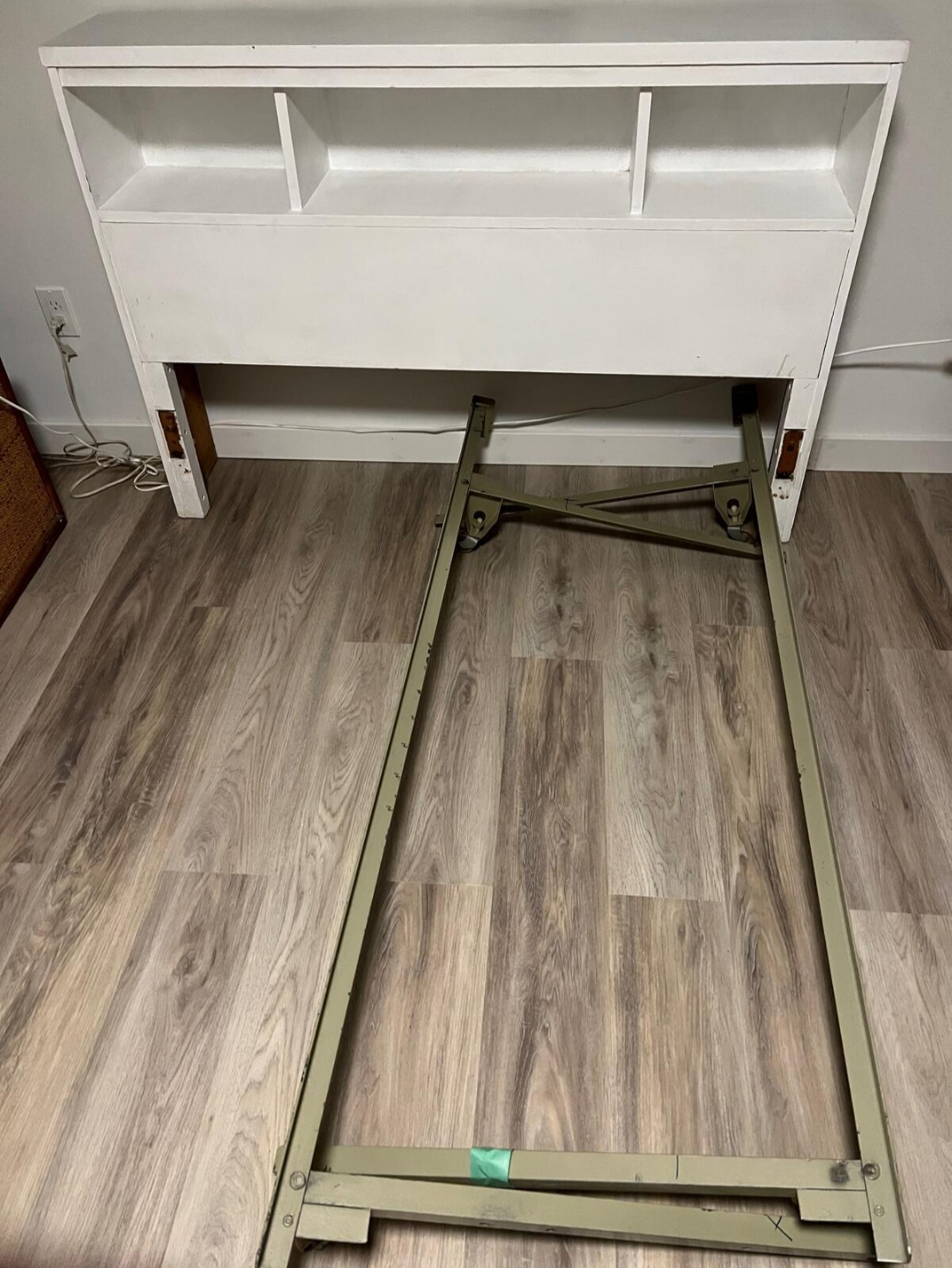 bedframe + metal frame double size
