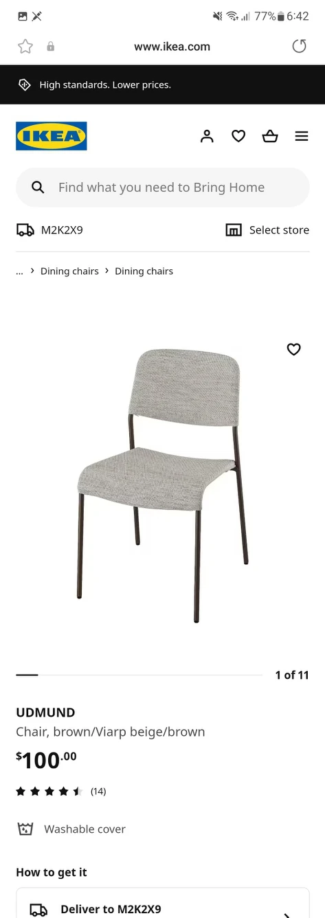 IKEA washable chair 2 thumbnail