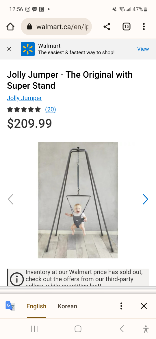 jolly jumper super stand with musical mat