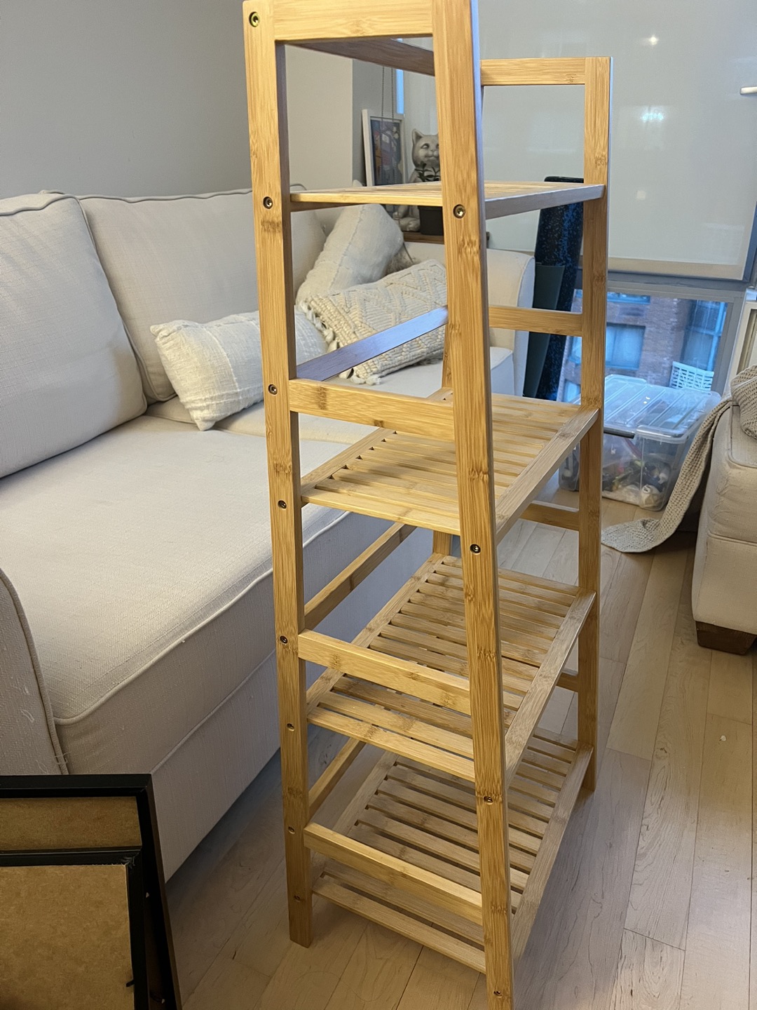 Wooden book shelf - photo 2
