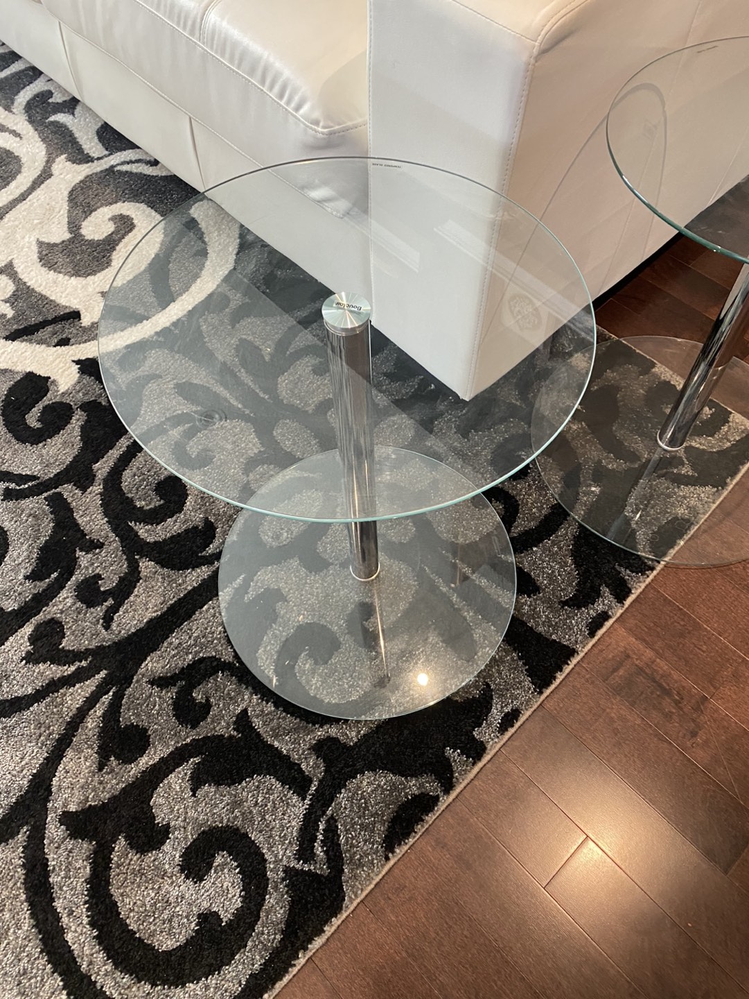 Glass side coffee tables