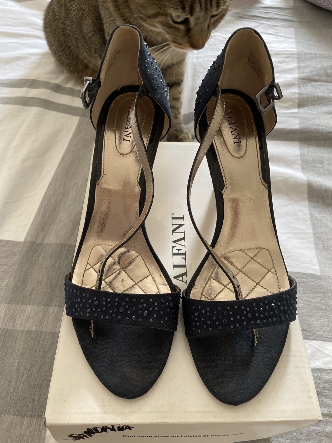 7.5 ALFANI Navy heels thumbnail