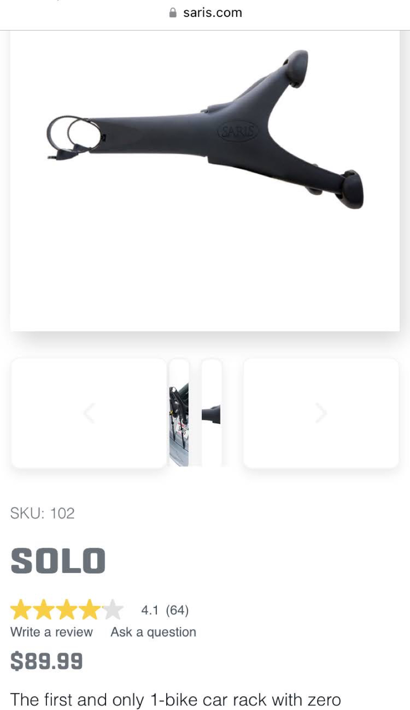 SARIS Solo bike Car rack - photo 4